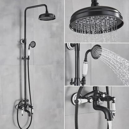 DecorBites™ 8" Rainfall Shower System with Bathtub Faucet and Hand Shower