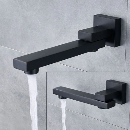 DecorBites™ Black Wall Mounted Shower Faucet with Handshower and Rainfall Shower Head