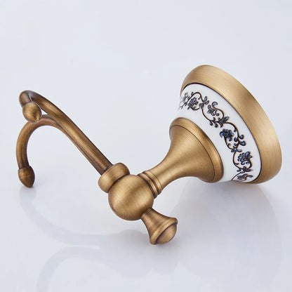 DecorBites™ Antique Bronze Ceramic Robe Hook Wall Mounted Coat Hook Bathroom Accessories