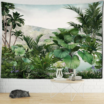 DecorBites™ Ethorn Palm Plant Tapestry Wall Hanging Psychedelic Home Decor