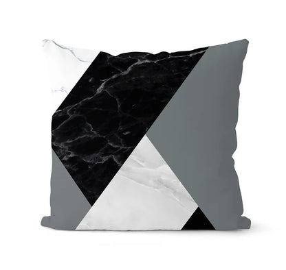 DecorBites™ Geometric Black & White Pillowcase Set – Home Sofa Decoration Cushion