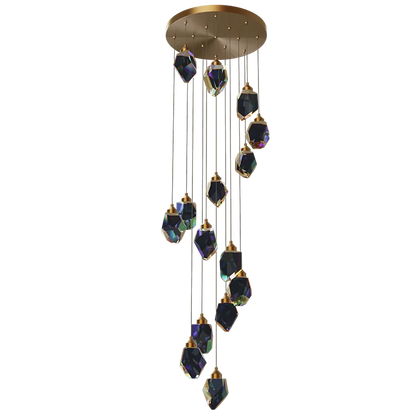 DecorBites™ Crystal Loft Chandelier for Villa Duplex, Large Pendant Lighting for Stairwell