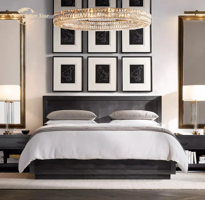 DecorBites™ LED Halo Crystal Chandelier for Bedroom Living Dining Room Decor