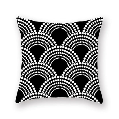 DecorBites™ Black Geometric Cushion Cover | Decorative Sofa Pillow Cases | Living room Throw Home Decor