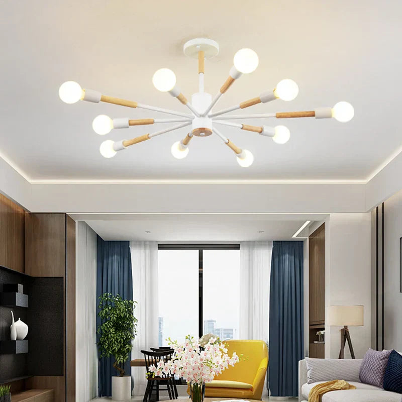 DecorBites™ LED Wooden Ceiling Lights w/ E27 Bulb for Modern Livingroom & Bedroom