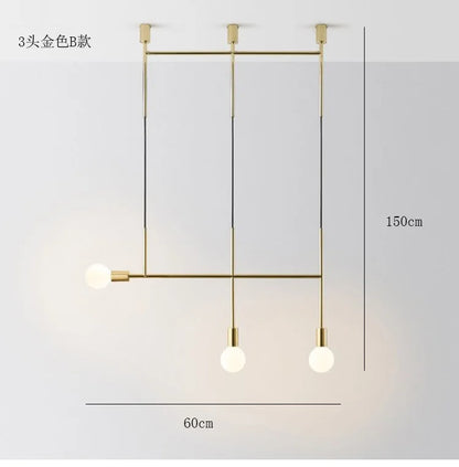 DecorBites™ Black Rose Gold Long Tube Chandelier | Nordic Design for Cafe, Bar & Restaurant
