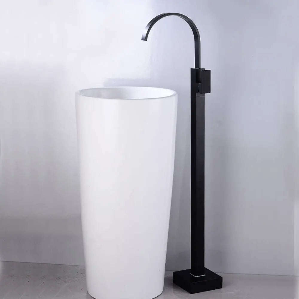 DecorBites™ Black Tall Basin Faucet Single Handle Cold Hot Water Mixer Sink Tap