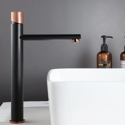 DecorBites™ Brushed Gold Brass Basin Faucet - Cold & Hot Water Mixer Tap