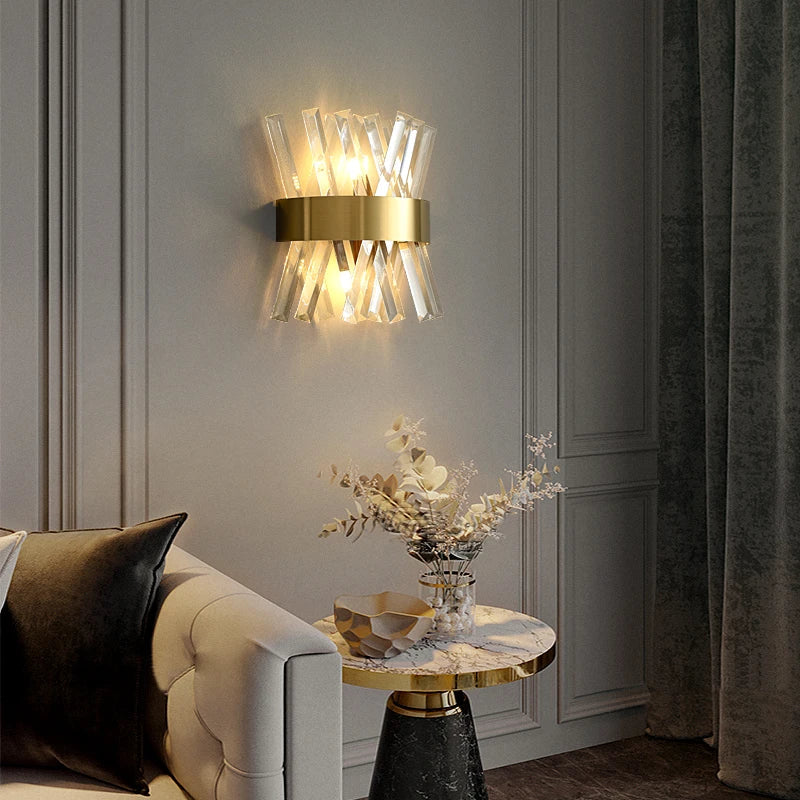 DecorBites™ Crystal LED Wall Sconce Light for Bedroom and Corridor