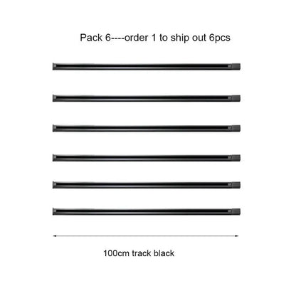 DecorBites™ 100cm Black White Track for Track Lights Aluminum Rail Part