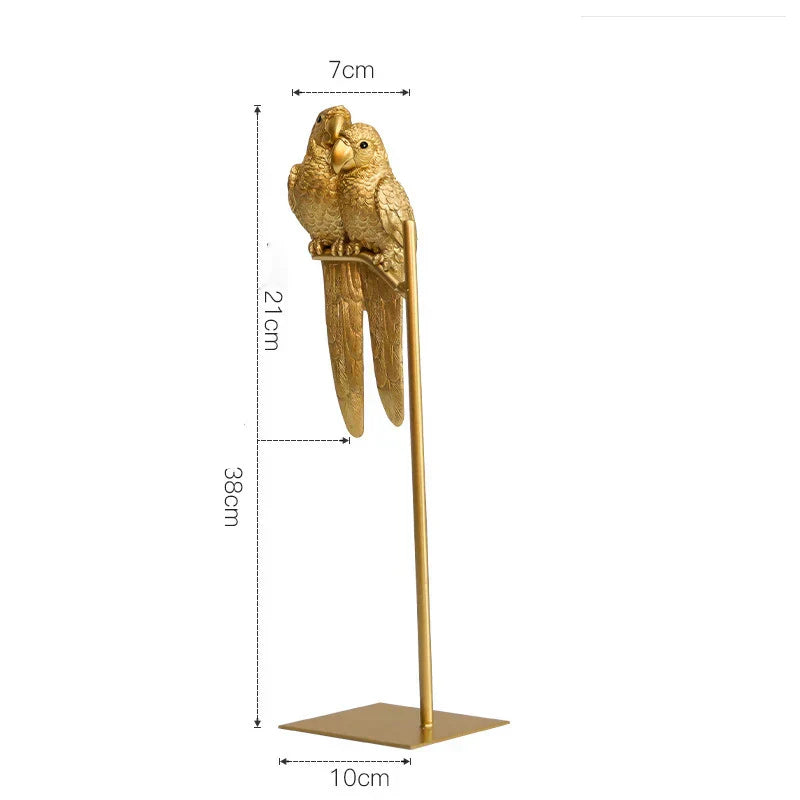 DecorBites™ Lucky Parrot Resin Ornament - Modern Nordic Home Decor Gift