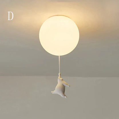 DecorBites™ Cartoon Bear Ceiling Light for Kids' Rooms, LED Fixture Bedroom Decor
