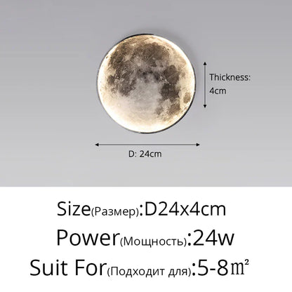 DecorBites™ LED Moon Wall Lamp: Minimalist Indoor Lighting for Bedroom and Living Room Decor