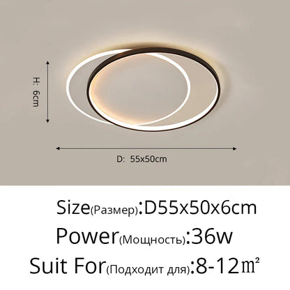 DecorBites™ LED Ceiling Lights: Bedroom Study Living Room Round Luminaria Lustres Lamparas Avize