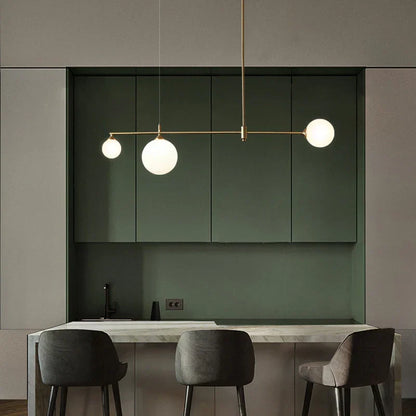 ™ Gold Copper Glass Ball Chandelier Pendant for Dining Room & Kitchen