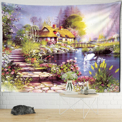DecorBites™ Forest Tapestry - 3D Printed Polyester Wall Hanging for Bohemian Home Decor