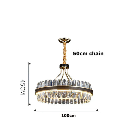 DecorBites™ Crystal Oval Chandelier Lighting for Dinning Room