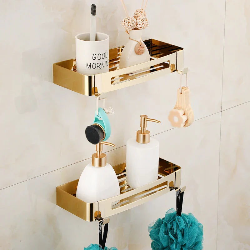 ™ Gold Bathroom Hardware Set for Towels, Paper, Brushes, and More