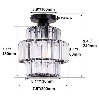 DecorBites™ Crystal Chandelier Ceiling Light for Modern Living Room Decor