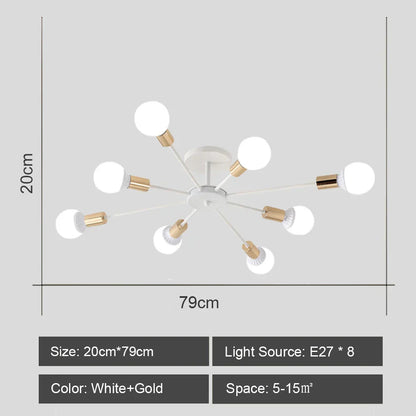 DecorBites™ LED Metal Chandeliers for Living Room - Stylish Ceiling Light for Home Decor