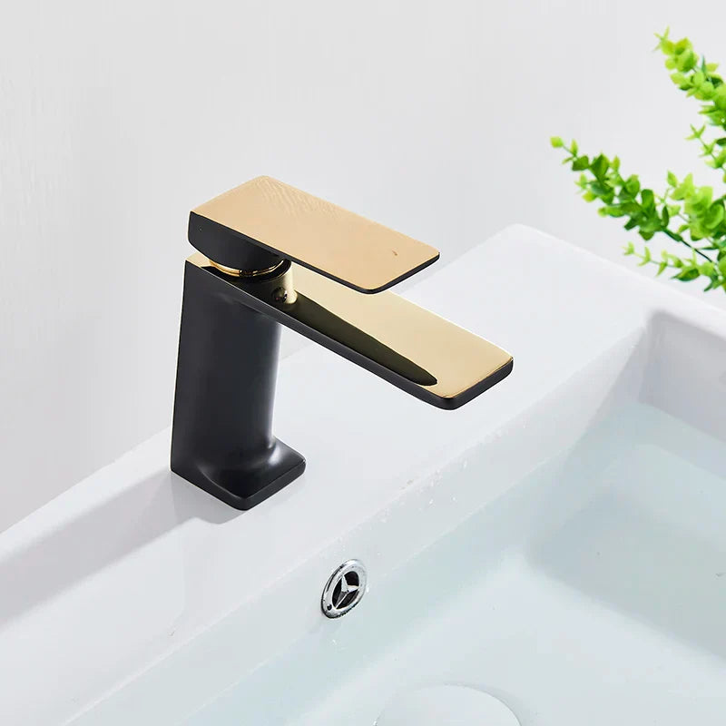 DecorBites™ Black Basin Mixer Tap Vessel Sink Faucet Hot Cold Water Luxury