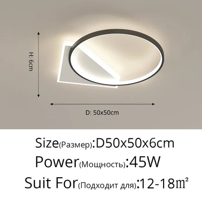 DecorBites™ LED Ceiling Lights: Bedroom Study Living Room Round Luminaria Lustres Lamparas Avize