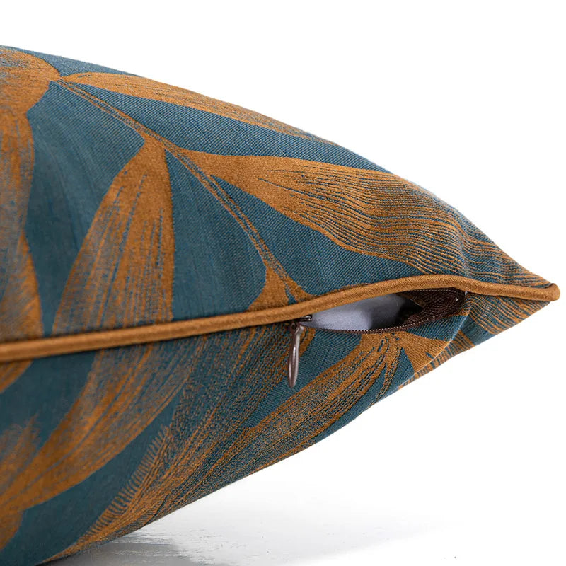 DecorBites™ Banana Tree Leaves Jacquard Cushion Cover 50x50cm