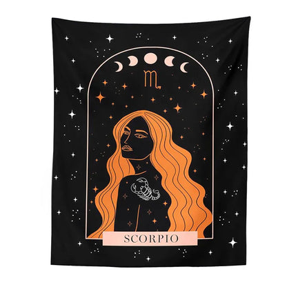 DecorBites™ Celestial Constellation Tapestry Moon Phase Wall Hanging for Unique Home Décor