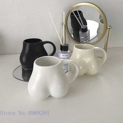 DecorBites™ Lovely Butt Shape Ceramic Coffee Cup Storage Decoration