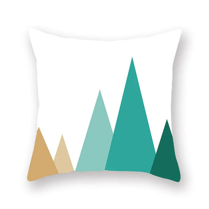 ™ Green Geometric Pillowcase - Nordic Classic Design for Home Decor and Comfort