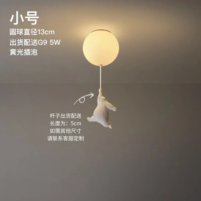 DecorBites™ Bear LED Ceiling Light: Modern Cartoon Warmth for Kids Rooms, Bedroom, Living Room Lighting