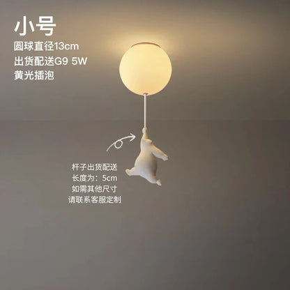 DecorBites™ Bear LED Ceiling Light: Modern Cartoon Warmth for Kids Rooms, Bedroom, Living Room Lighting