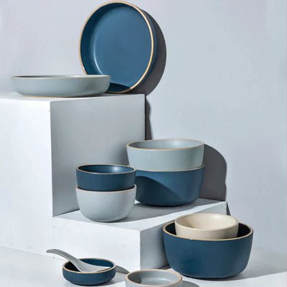 DecorBites™ Ceramic Morandi Bowl - Single Soup and Rice Bowl