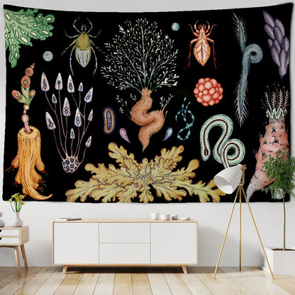 DecorBites™ Cactus Moon Starry Sky Tapestry - Psychedelic Hippie Boho Wall Hanging