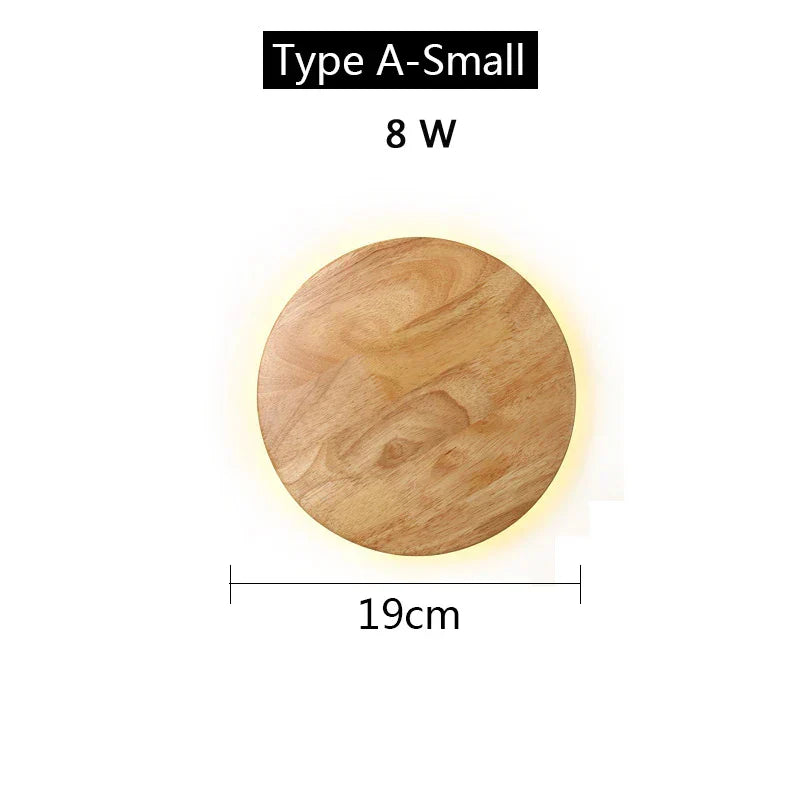 DecorBites™ LED Wooden Wall Lamp: Modern Nordic Indoor Lighting for Bedroom Bedside