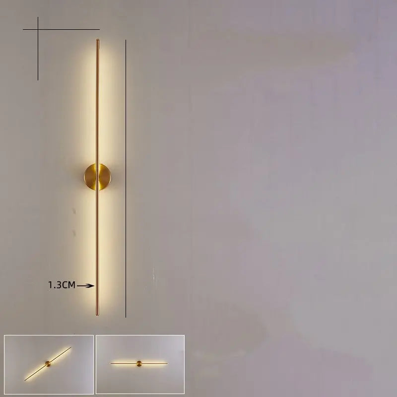 DecorBites™ Gold Geometric Wall Lamp for Living Room, Bedroom, and Hotel Aisle