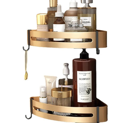 DecorBites™ Aluminum Bathroom Corner Shelf - Wall Mounted Shower Storage Holder