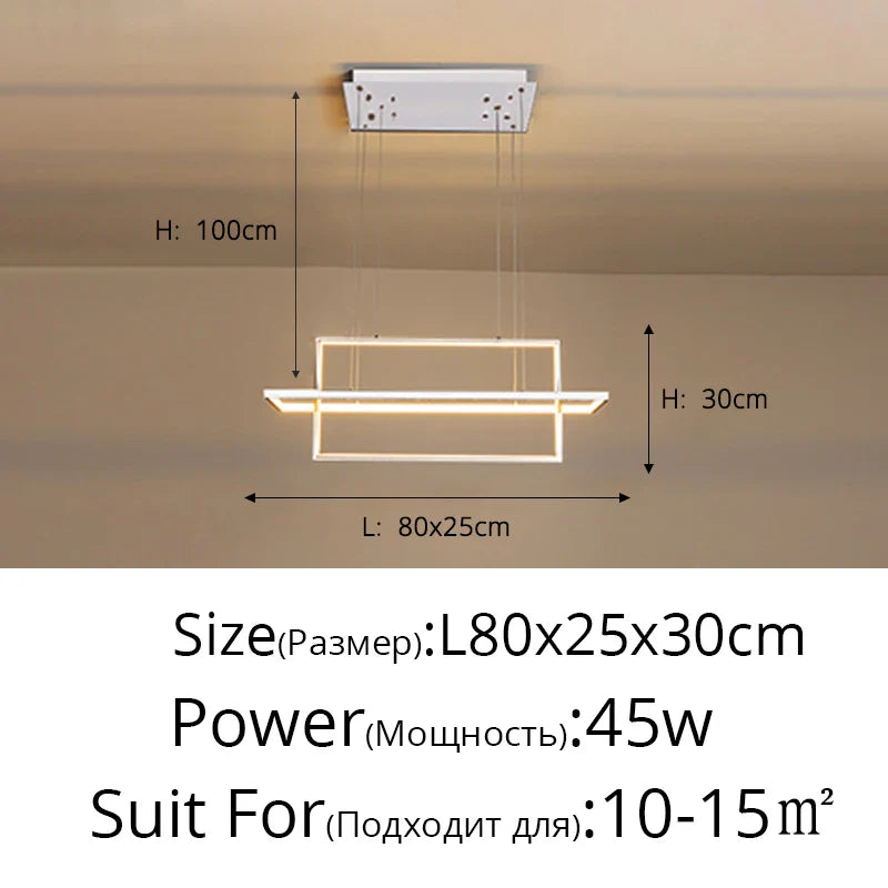 DecorBites™ Geometric Aluminum Pendant Light for Living Bedroom Restaurant Kitchen - Modern Art Luminaire