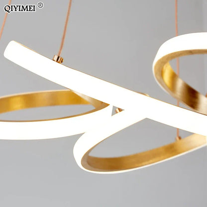 DecorBites™ Gold Plated LED Pendant Lights for Dining Kitchen Bedroom Study Room Lighting