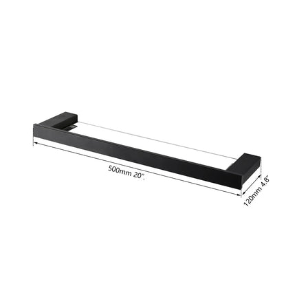 DecorBites™ Black Matte Stainless Steel Bathroom Hardware Set: Paper Holder, Toothbrush Holder, Towel Bar & Accessories