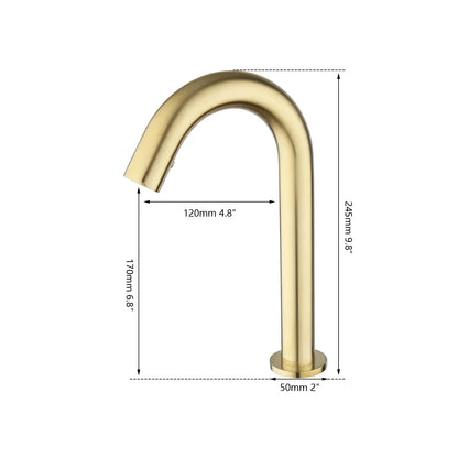 DecorBites™ Brushed Gold Touch Sensor Basin Faucet - Automatic Bathroom Sink Mixer Tap