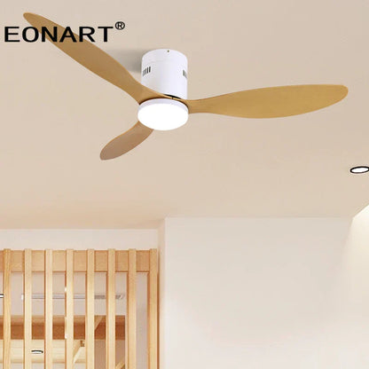 DecorBites™ 52" Black DC Ceiling Fan, Remote Control, No Light