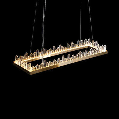 ™ Golden Crystal LED Chandelier for Modern Dining Room