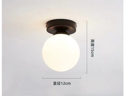 DecorBites™ Glass Ball Ceiling Light: Modern Nordic Style, Creative Round Lamp for Home Decor.