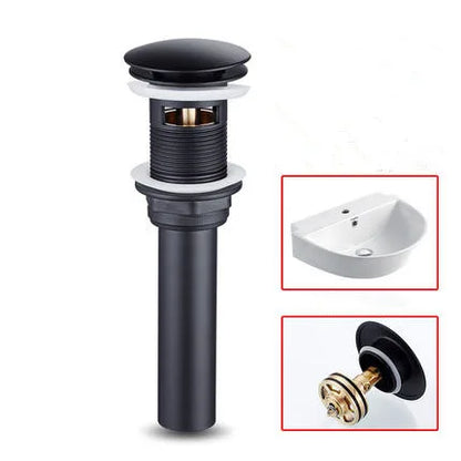 DecorBites™ Black Stainless Steel Bathroom Basin Sink Mixer Tap Hot Cold Faucet