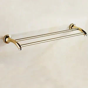 DecorBites™ Gold Bathroom Hardware Set: Towel Rack, Toilet Paper Holder, Towel Bar, Hook