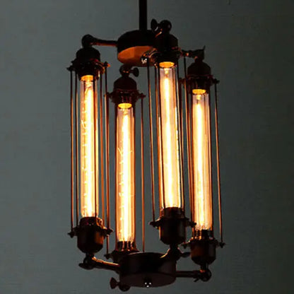 DecorBites™ Industrial 8-Head Hanging Pendant Lamp for Cafe Dining Room and Bar