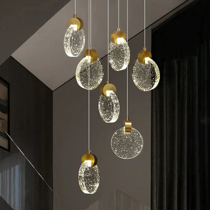 DecorBites™ Attic Crystal Chandelier for Living Room Dining Room Stair Lamp