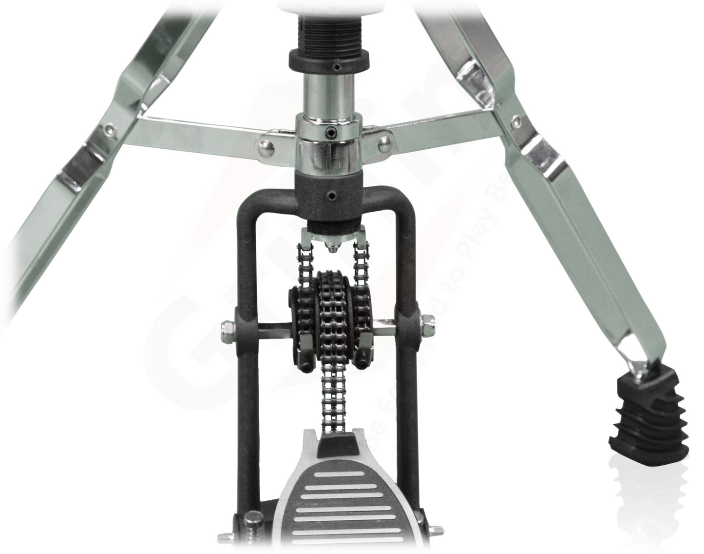 GRIFFIN Deluxe 2-Pack Drum Hardware Kit - Double Kick Drum Bass Pedal & 2-Legged Premium Hi-Hat Stand | Quad Sided Beater Head | Dual Chain Drive System | Impressive Response for Metal & Rock Drummers