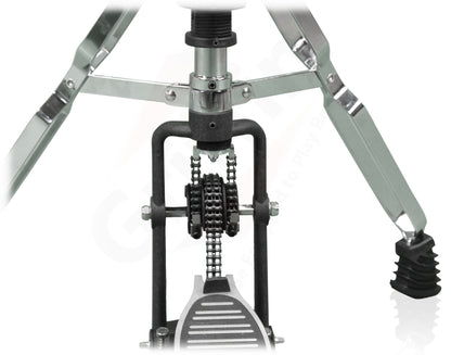 GRIFFIN Deluxe Pack Drum Hardware Kit (2 Piece Set) - Double Kick Drum Bass Pedal & 2-Legged Hi-Hat Stand - Quad-Sided Beater Head, Dual Chain Drive System & Responsive for Metal & Rock Drummers